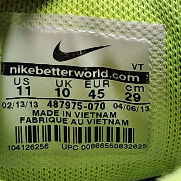 Nike Air Max Excellerate Atheltic Running Shoes Sneakers Men Size 11 Gray Yellow - Picture 5 of 8